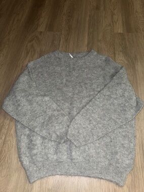 Free People Cloud Soft Alpaca Blend Sweater Gray Oversized Slouchy Cozy Luxe